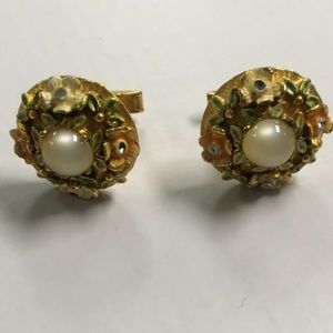 Vintage My fair lady BSKO pearl cuff links